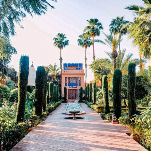 The entryway to the hotel Meridien Marrakech.