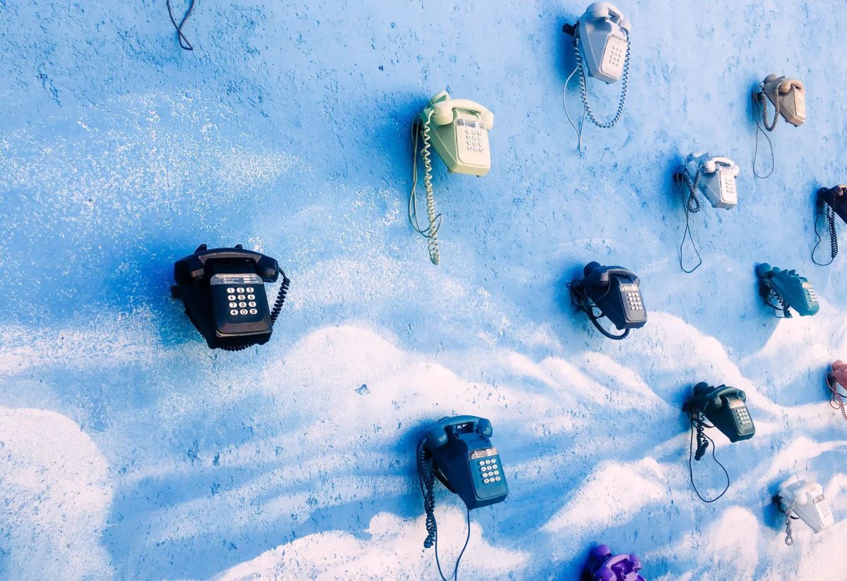 Telephone props at atlas film studio.