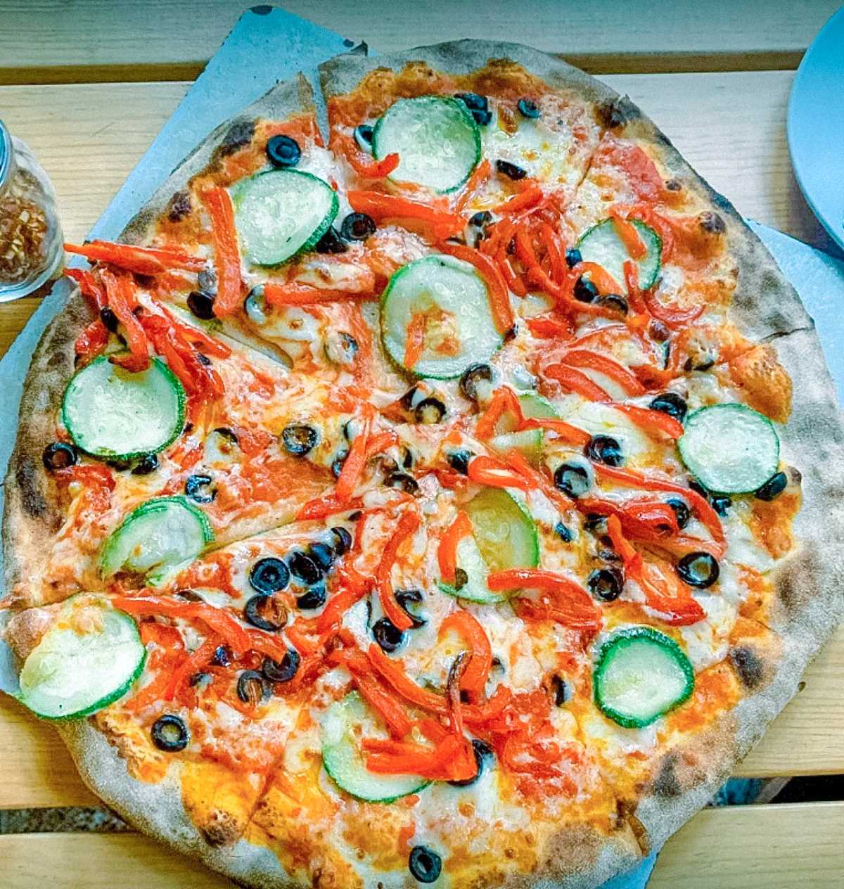 Mexican vegetarian pizza.