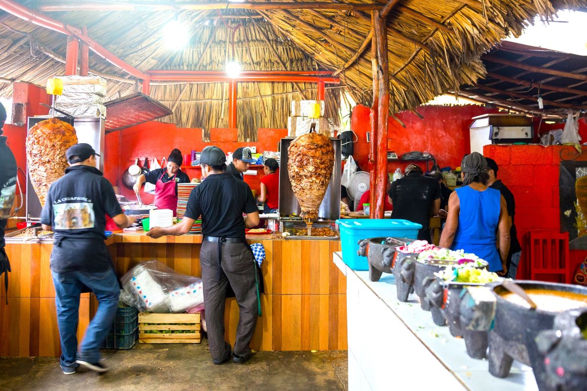The inside of Antojitos la Chiapaneca in Tulum.
